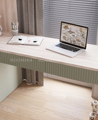 Ниша с рабочей зоной, фрезерованные фасады в эмали LE425 L/R