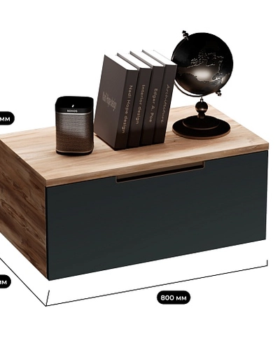Тумба TВ навесная, фасады в эмали LE517.451