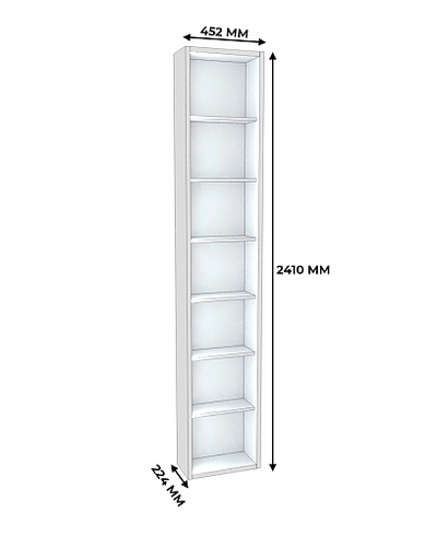 Стеллаж завершающий с подсветкой L231.44
