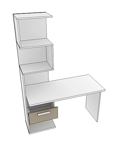 Рабочий стол со встроенным стеллажом HOF420