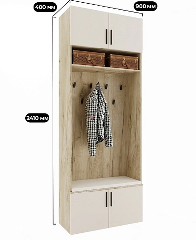 Секция с верхними и нижними полками L410.40