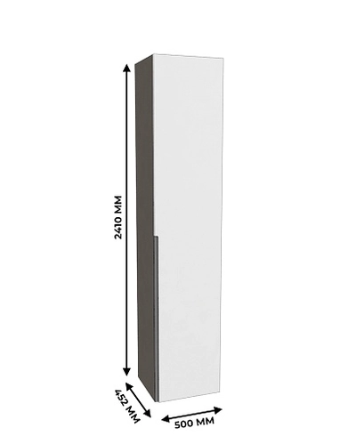Шкаф 1 дверный широкий, фасады в эмали LE221.44-4