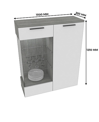 Шкаф напольный с подсветкой LG202 L/R