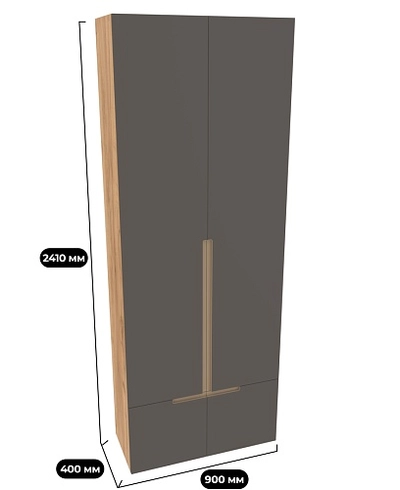 Шкаф для прихожей, фасады в эмали LE422