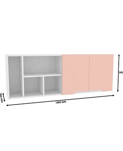 Антресоль над столом, фасады в эмали LE310 L/R
