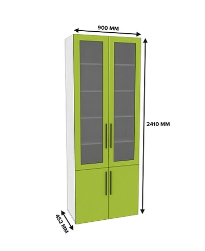Шкаф книжный со стеклом L214S