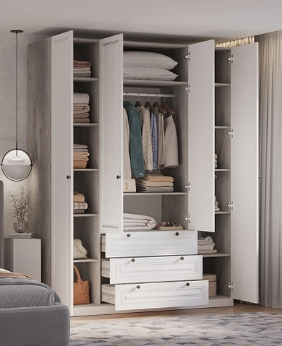 Шкаф четырехдверный для одежды с зеркалом A205-1.60Z