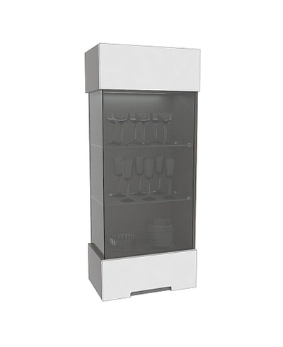 Шкаф навесной с подсветкой, фасады в эмали LE360 L/R