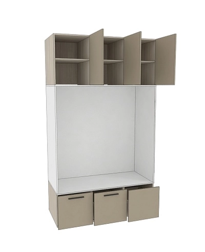 Шкаф с нишей и сидушкой L412.60