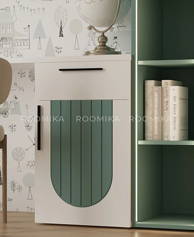 Стол-стеллаж, фрезерованные фасады в эмали LE403.44 L/R