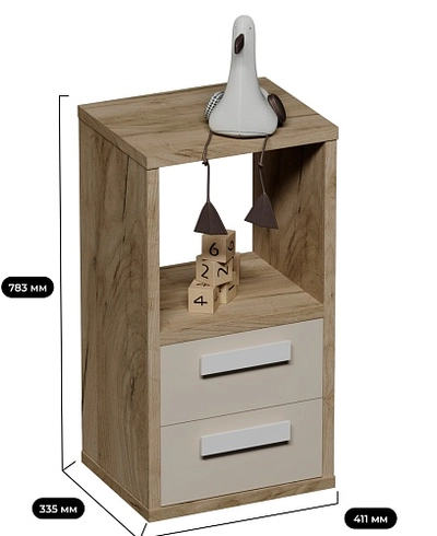 Cтеллаж сквозной книжный  с ящиками E802