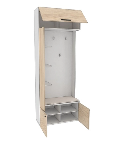 Секция с вешалкой и полками L409 L/R