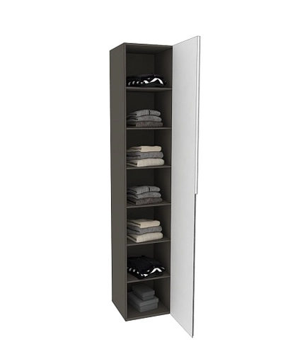 Шкаф 1 дверный узкий с зеркалом, фасады в эмали  LE220.44-4Z