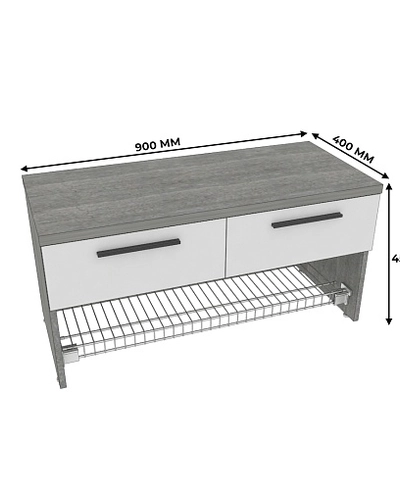 Тумба с 2 ящиками и полкой для обуви LG-462