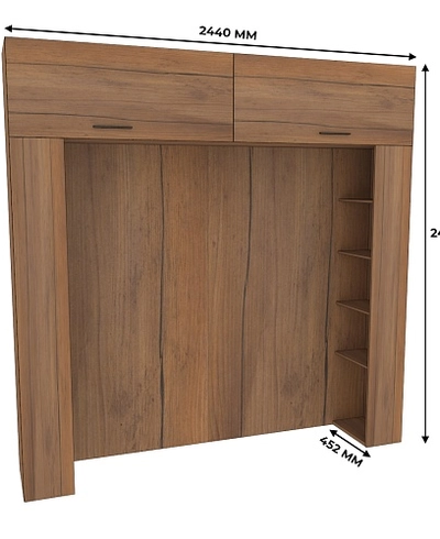 Ниша для кровати с секциями L407.44