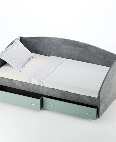 Кровать односпальная с ящиками P902N, 90x190