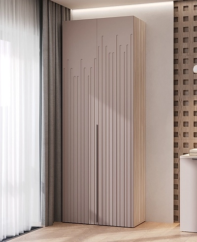 Шкаф 2 дверный, фрезерованные фасады в эмали LE210.44-4