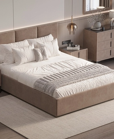 Cпальня с мягкой кроватью ВЕРСАЛ и мягкими тумбами 202