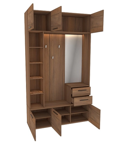 Секция с вешалкой и стеллажом с подсветкой L416