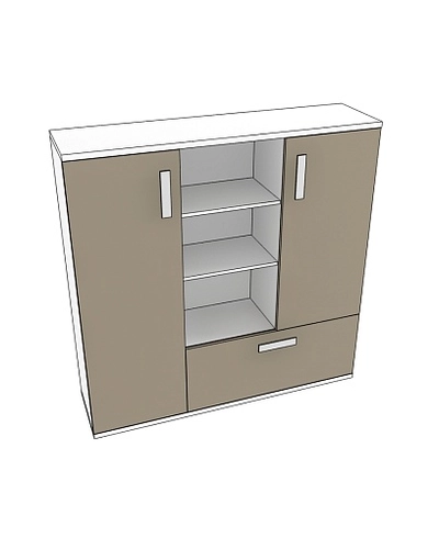 Стеллаж комбинированный низкий с ящиком E403