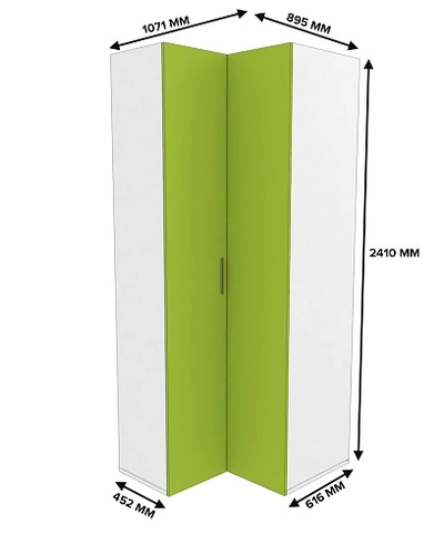 Шкаф угловой L207 L/R