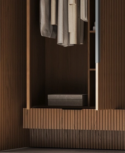 Шкаф двустворчатый, фасады натуральный шпон L210.44-4