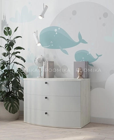 Комод радиусный 3 ящика P703