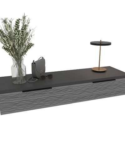 Туалетный столик, фрезерованные фасады в эмали LE-515