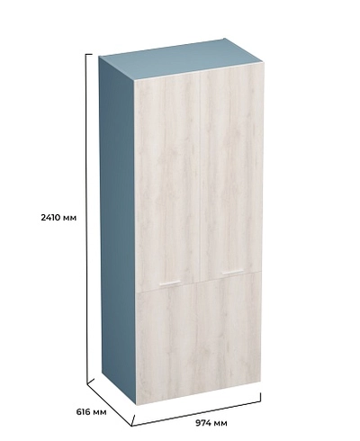 Шкаф двухдверный с фальш стенкой L212