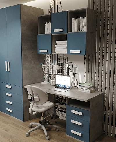 Навесная полка с фасадом 1 ниша E311