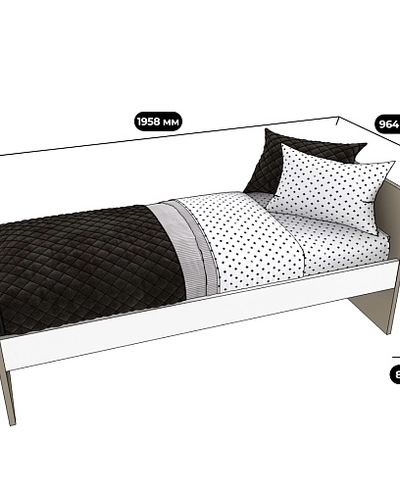 Кровать односпальная E901, 90x190
