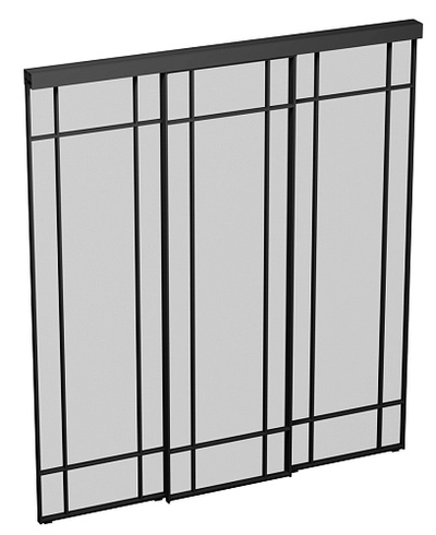 Сатинированная перегородка для гардеробной, стекло Сатинато GRACE 16