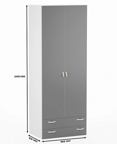 Шкаф двухдверный с ящиками глубокий L211.60