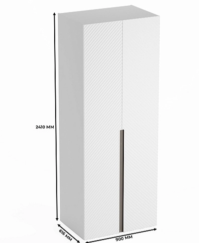 Шкаф 2 дверный, фасады в эмали LE210.60-2