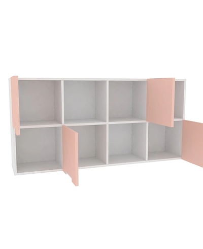 Антресоль над столом, фасады в эмали LE309