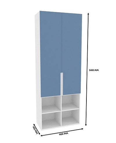 Шкаф двухдверный, фасады в эмали LE217.44-4