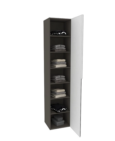 Шкаф 1 дверный широкий с зеркалом, фасады в эмали LE221.44-4Z