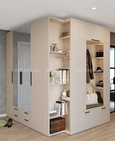 Стеллаж завершающий угловой L230