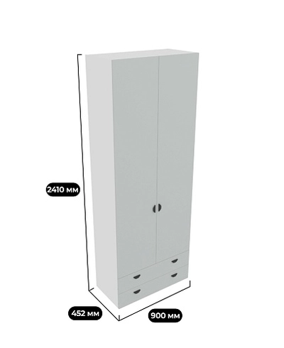 Шкаф двухдверный с ящиками L211.44