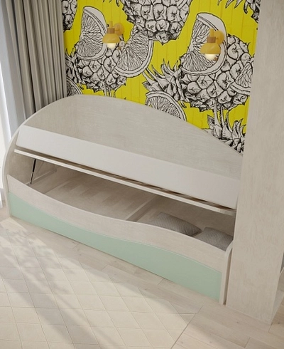 Кровать односпальная P901 с подъемным механизмом, 90x190