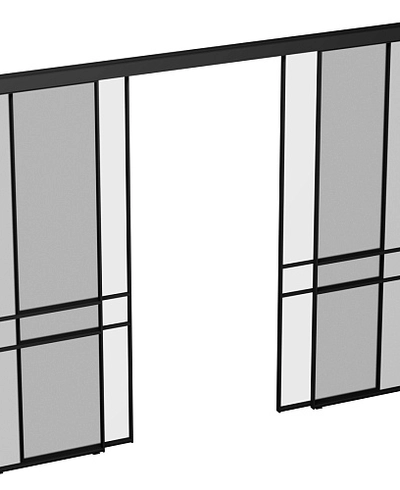 Сатинированная перегородка для спальни, стекло прозрачное и Сатинато GRACE 8