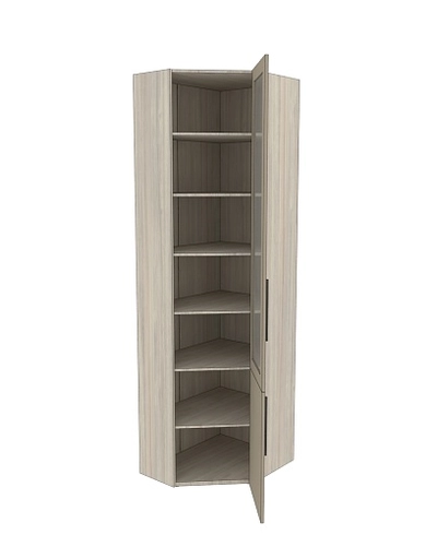 Шкаф угловой книжный со стеклом разносторонний L247.44 L/R