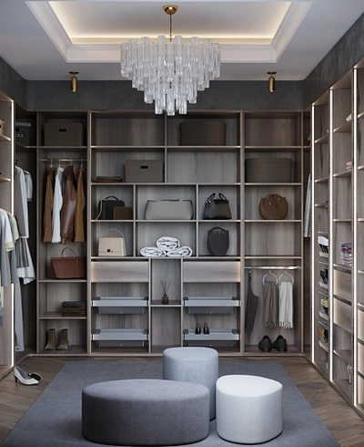 Гардеробная система без фасадов Элементис 2