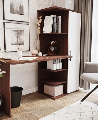 Рабочий стол со встроенным стеллажом HOF423