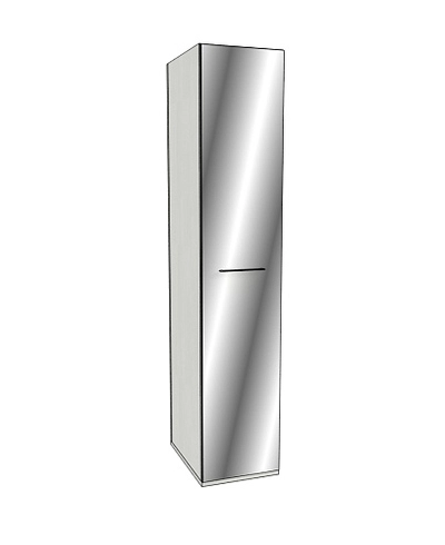 Шкаф одностворчатый узкий с зеркалом, фасады МДФ CG-220.60Z