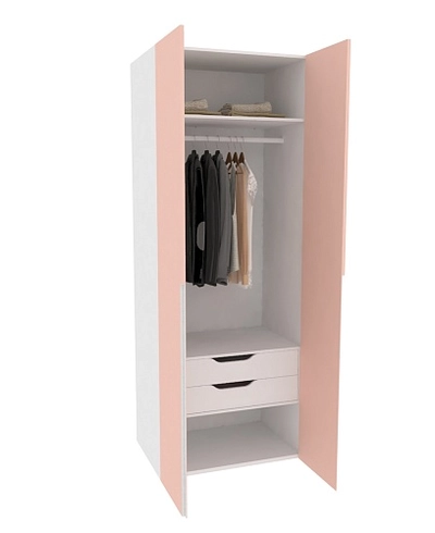 Шкаф двухдверный с ящиками во всю ширину, фасады в эмали LE210.60-3