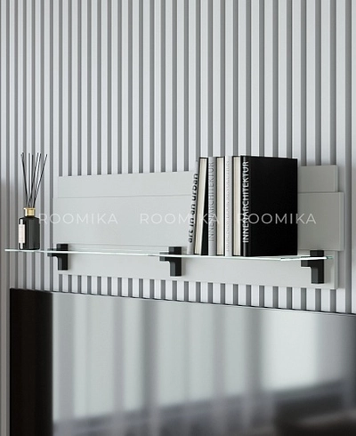 Полка со стеклом, панель МДФ R120.2