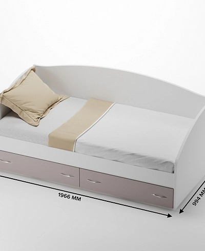 Кровать односпальная с ящиками P902N, 90x190