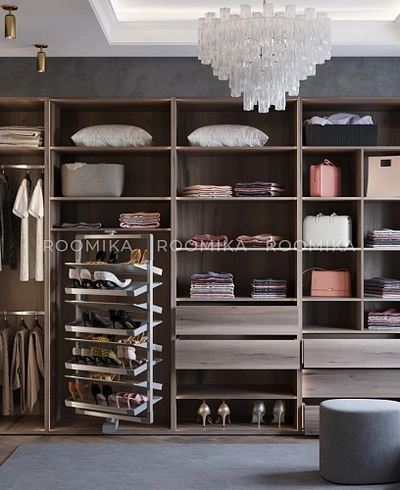 Гардеробная система без фасадов Элементис 2