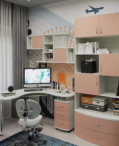 Шкаф книжный с ящиками P217